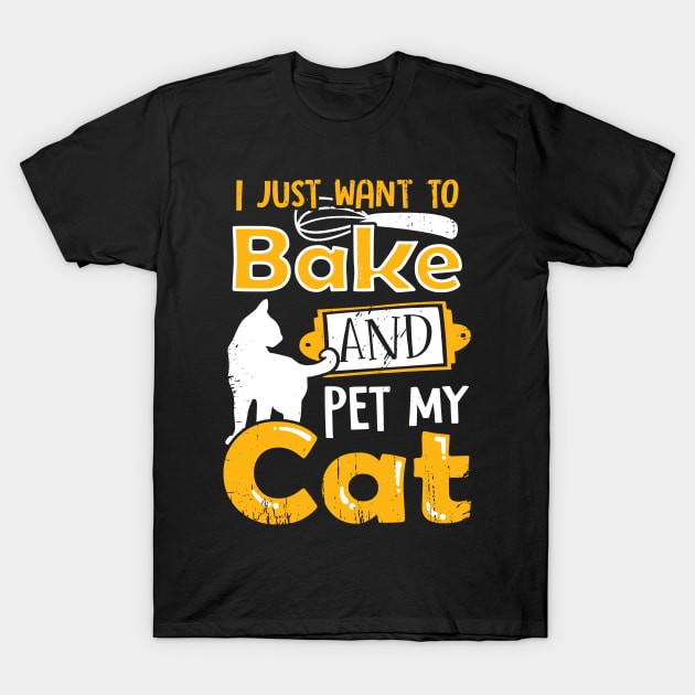 Baker Baking Lover Cat Owner Gift T-Shirt by Dolde08